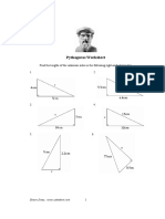 Pythagoras Worksheet