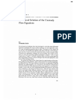 Flow Equations: Numerical Solution of The Unsteady