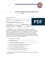 Acta Constitutiva Del Comité Escolar de Protección Civil