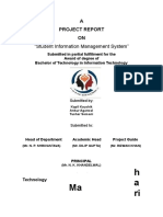 Project Report On Student Information Management System in PHP