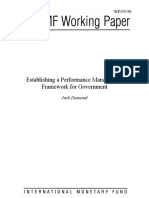 Establishing A Performance Management Framework For Government