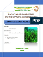 Biodiversidad de Algas Marinas