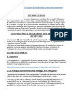 Les Processus RH Et La Place de L PDF