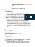 METHOD of ANALYSIS - Allium Cepae Extract