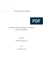 Factores Que Afectan El Rendimiento en La Industria Aeronautica - Co