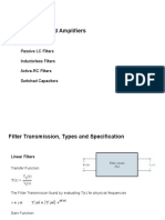 Filters and Tuned Amplifiers: Passive LC Filters Inductorless Filters Active-RC Filters Switched Capacitors