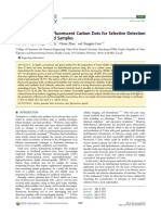 Fluorescent Carbon Dots From Alovera For Selective Detection of Tatrazine