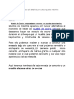 Cocina Mesada de Concreto Guía Detallada para Colocar Puertas Melamina