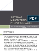 Presentación Sistemas Mayoritarios y Proporcionales