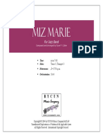 Miz Marie (Swing) - Big Band Score