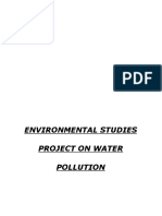 Environmental Studies Project On Water Pollution