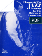 Elements of The Jazz Language Jerry Coker PDF