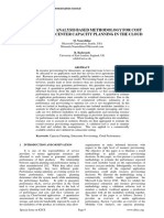 Modality Cost Analysis Based Methodology For Cost Effective Datacenter Capacity Planning in The Cloud