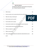 Cbse Test Paper-04 CLASS - XI CHEMISTRY (Classification of Elements and Periodicity in Properties) Topic: - Chemical Properties of Element