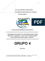 Estudio de Pre Inversión A Nivel de Perfil (Mejoramiento Del Servicio de Transitablidad en El Tramo Emp Au 503 - Chontayacu - Julio C. Tello)