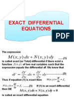 Exact Differential Equations