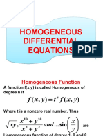 Homogeneous Differential Equations