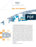 Executive MSC in Finance