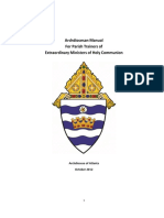 Archdiocesan Manual For Parish Trainers of Extraordinary Ministers of Holy Communion 12 2012