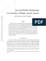 Matrix-Lifting Semi-Definite Programming For Decoding in Multiple Antenna Systems