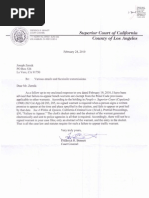 10-02-24 Los Angeles Superior Court Counsel Frederick Bennett Response Re Zernik Request For Access To Court Records Which Are Warrants-S