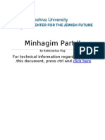 Minhagim Part II: For Technical Information Regarding Use of This Document, Press CTRL and