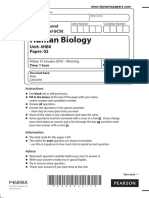 4HB0 - 02 - Que - 20160115 Human Biology