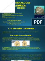 Sesion 1. - Mineralogia Optica Conceptos - Objetivos