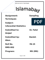 Assignment Sampling Techniques