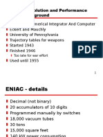 Computer Evolution and Performance ENIAC - Background