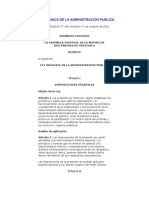 Ley Organicaca de Administración Publica