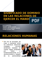 Significado de Dominio en Las Relaciones de Ejercer. Grupo Iipptx