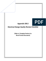 Appendix 200.2 Electrical Quality Review Checklist