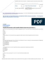 Applied Mechanics and Graphic Statics Questions Answers