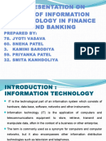 A Presentation On Role of Information Technology in Finance and Banking