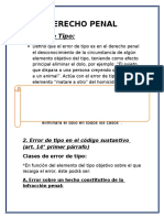 DERECHO PENAL Analisis de Error de Tipos