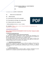 Modelo de Informe Psicológico Del Cuestionario Desiderativo