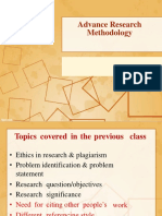 Advance Research Methodology