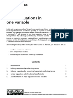 9) Linear Equations in One Variable