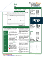 Microsoft Excel 2016 Quick Reference Card - 2016 CustomGuide