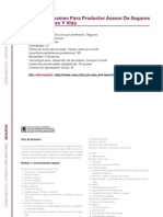 SEGUROS - Preparación Examen para Productor Asesor de Seguros en Patrimoniales Y Vida