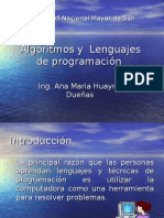 Algoritmos y Lenguajes de Programación