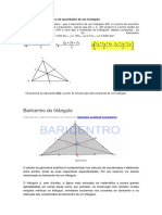 Baricentro (Ou Centro de Gravidade) de Um Triângulo