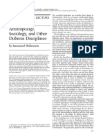 Anthropology, Sociology, and Other Dubious Disciplines: Sidney W. Mintz Lecture FOR 2002