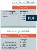 Regras de Divisibilidade