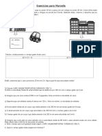 Exercícios para Marcella