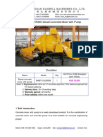 DHBT15 Diesel Concrete Mixer With Pump PDF