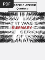 Summary Homework Booklet