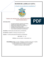 Monografia Del Sistema de Refrigeracion, Protegido Por Un Termostato