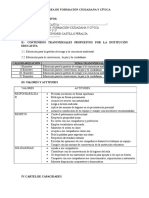 Proyecto Curricular Institucional de Formación Ciudadana y Cívica